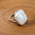 Irregular pearl girl ring