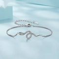 Bracelet Sterling Silver S925 White Gold Plated Bracelet