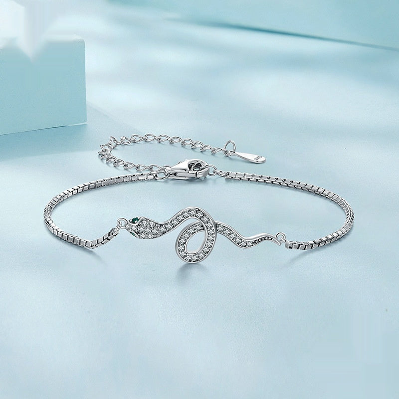 Bracelet Sterling Silver S925 White Gold Plated Bracelet