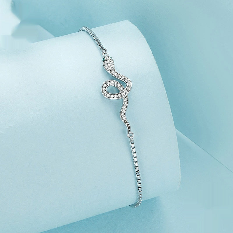 Bracelet Sterling Silver S925 White Gold Plated Bracelet